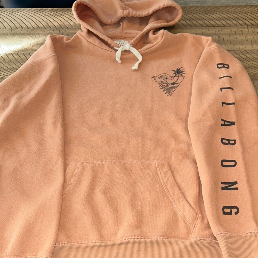Billabong Peach Hoodie with Black Logo